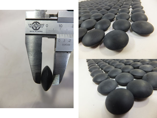 囲碁◇碁石◇本蛤 那智黒 34号(9.5~10mm)直径約20mm 木製碁笥付き 白