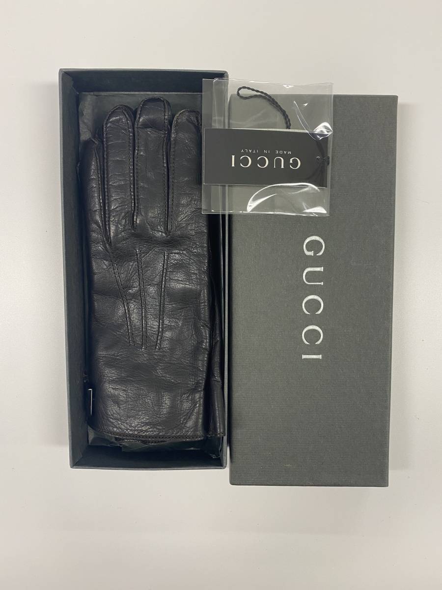 大人気 【美品】イタリア製 グッチ GUCCI レディース レザーグローブ