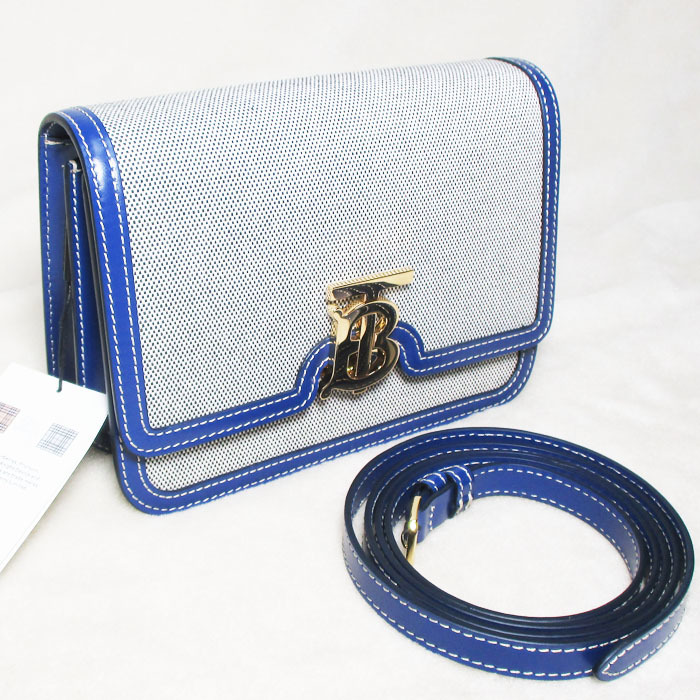 BURBERRY バーバリー THE TB BAG ショルダーバッグ キャンパス INK NAVY 未使用美品_画像1