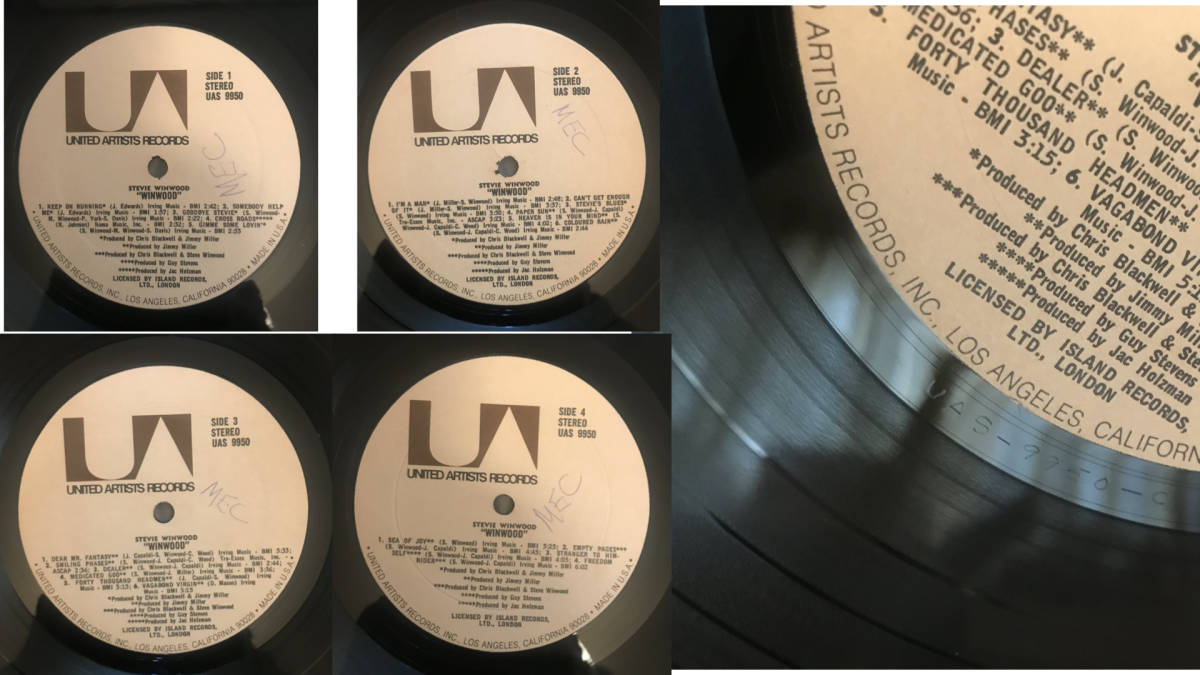 Stevie Winwood / Winwood / レコード2枚組 / United Artists Records UAS-9950 / 1st PRESS / 1971 / [USA盤]_画像5