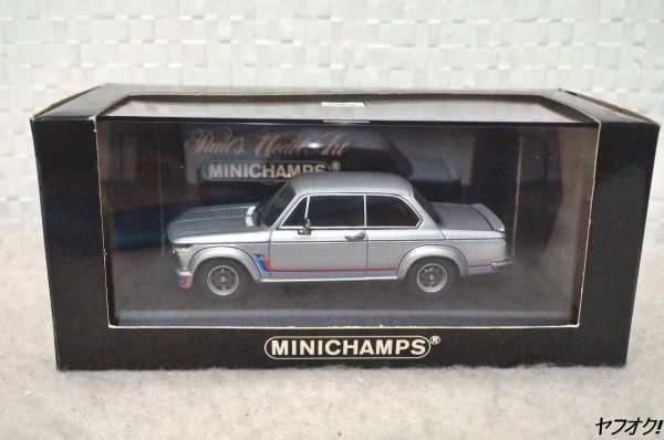  Minichamps BMW 2002 Turbo 1973-74 1/43 миникар серебряный 