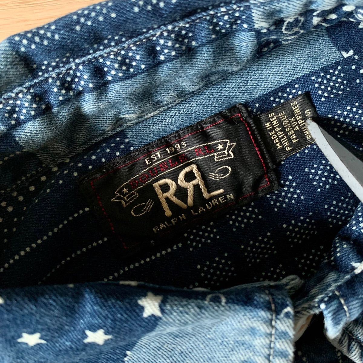 新品 国内正規品 RRL Indigo Patchwork Print Shirt インディゴ 新品 国内正規品 RRL Indigo Patchwork Print Shirt インディゴ