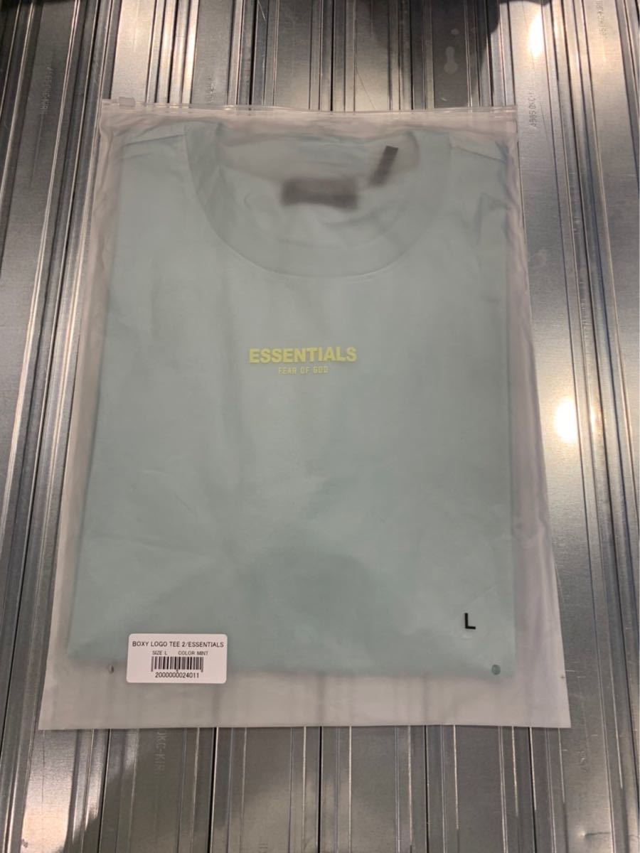 FOG ESSENTIALS Boxy Logo Tee 2 Mint Tシャツ ロゴTシャツ