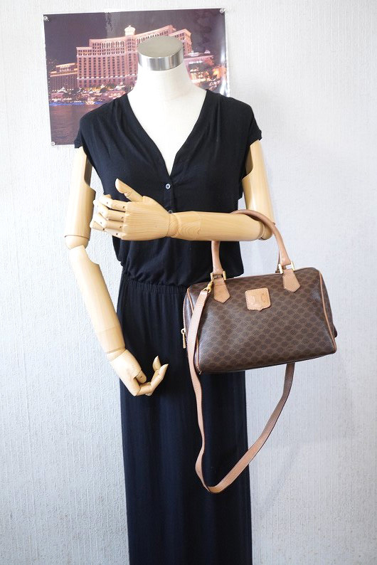 52302 CELINE セリーヌ マカダム柄 2WAYバッグ ショルダーバッグ ミニ