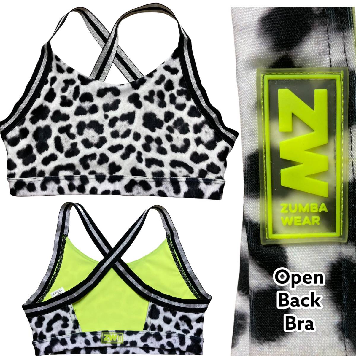 Zumba ズンバ OPEN BACK BRA オープンバックブラ XS