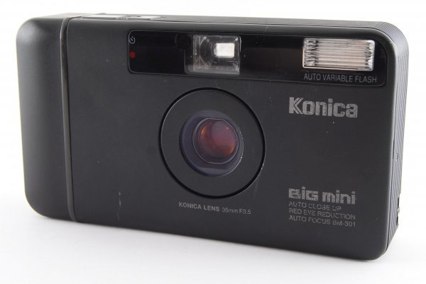 最終決算 Konica ★ 外観美品 10247★ コニカ フィルムカメラ コンパクト F3.5 35mm BM-301 ビッグミニ mini BiG コンパクトカメラ