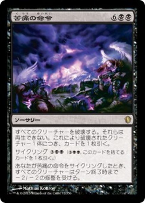 MTG ■黒/日本語版■ 《苦痛の命令/Decree of Pain》統率者2013 C13_画像1