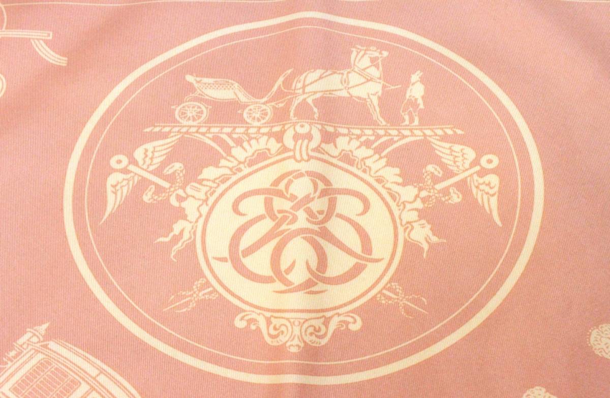 ◆◇【超美品】HERMES エルメス ポワンテュ ポワントゥ 馬車柄 トライアングル 三角スカーフ◇◆_画像3