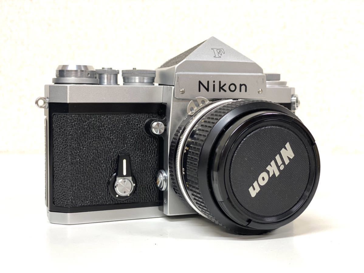 良品 Nikon NEW F アイレベル ニコン フィルムカメラ ボディ シルバー レンズ NIKON 35mm 1:28 カメラ NEWF ▲_画像2