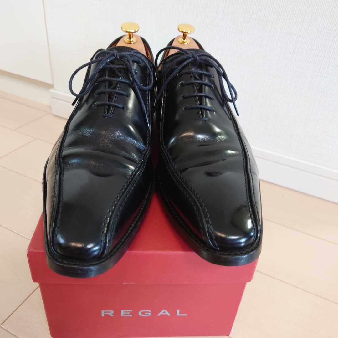 REGAL スワールトゥ 革靴 (リーガル 318R ) BLACK 27.5cm　ビジネスシューズ