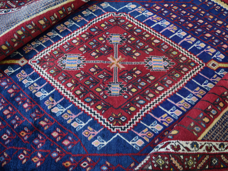 良品 ペルシャ 部族絨毯 シールジャン 縦2.5m 横1.5m 3.5m2 3.5帖 230