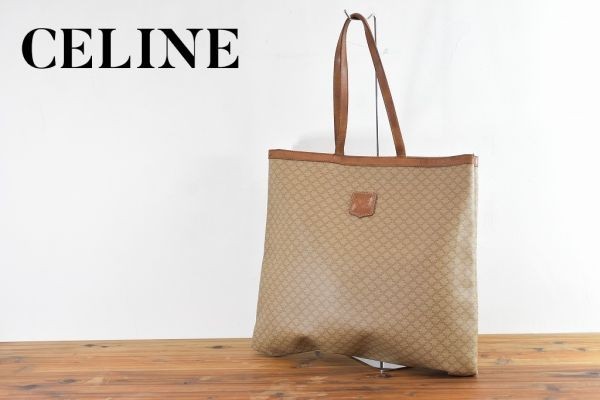 AW A1182 OLD CELINE セリーヌ マカダム柄 ロゴ A4すっぽり レザー