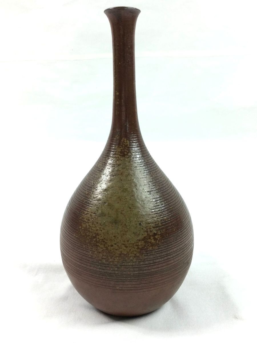 三】美品 古備前 備前焼 焼締め 徳利 在印 窯印作 古美術 時代物 壺
