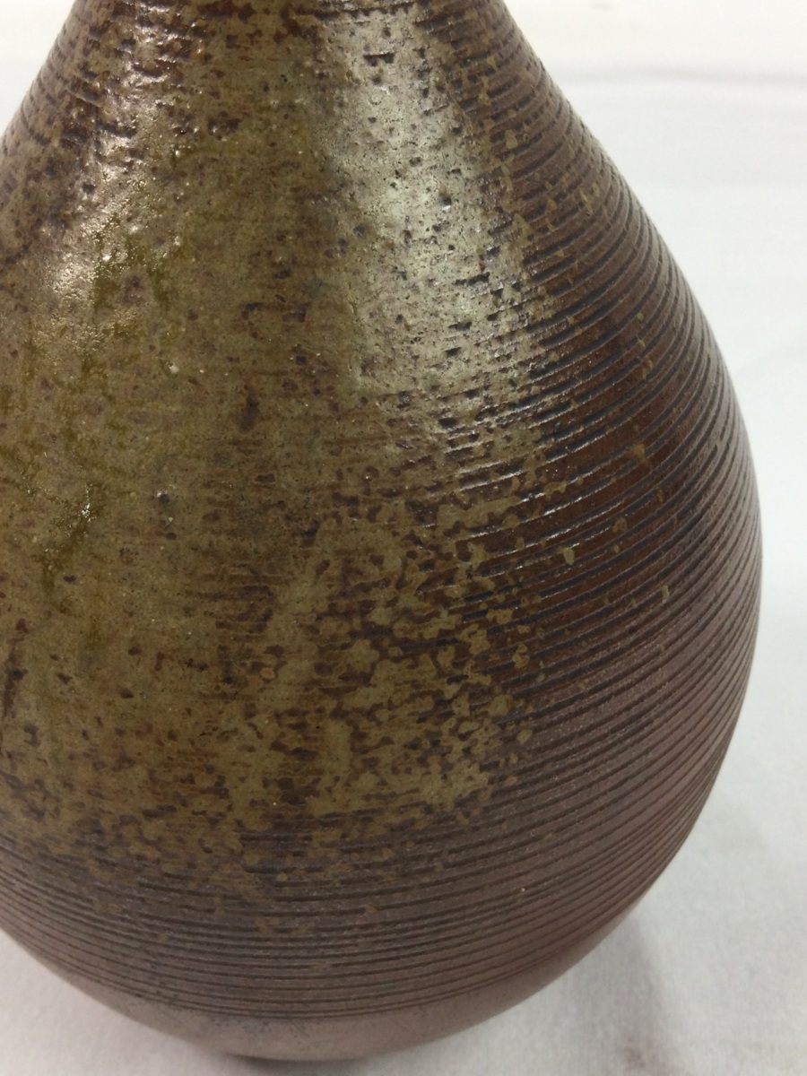 三】美品 古備前 備前焼 焼締め 徳利 在印 窯印作 古美術 時代物 壺