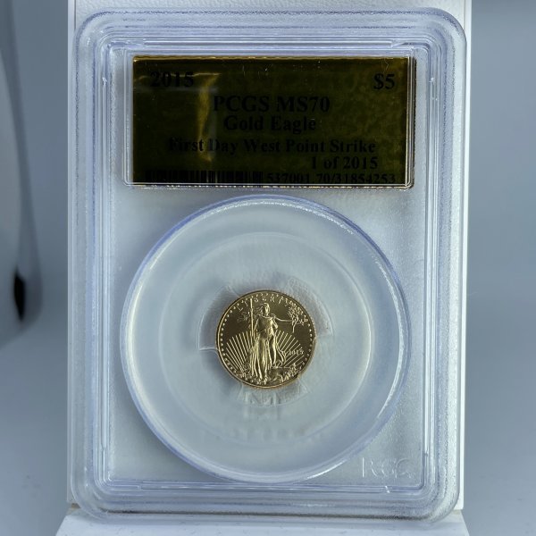 【最高鑑定】2015年 MS70 First Day of Issue 金貨　PCGS ダブルイーグル　5ドル　アメリカ_画像3