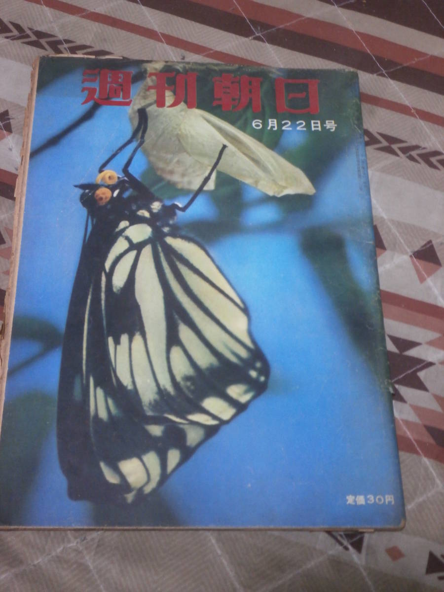 週刊朝日　昭和33年　6月22日号　貴方は石油を着ている　ナイロン以後の繊維の前進　DC20_画像1