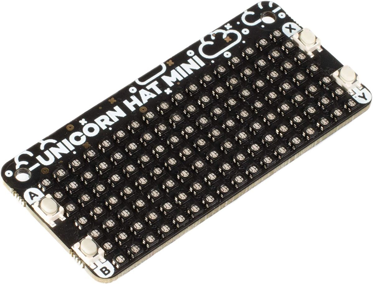 Pimoroni Unicorn HAT Mini - Unicorn шляпа Mini - 17x7 RGB LED Matrix for Raspberry Pi