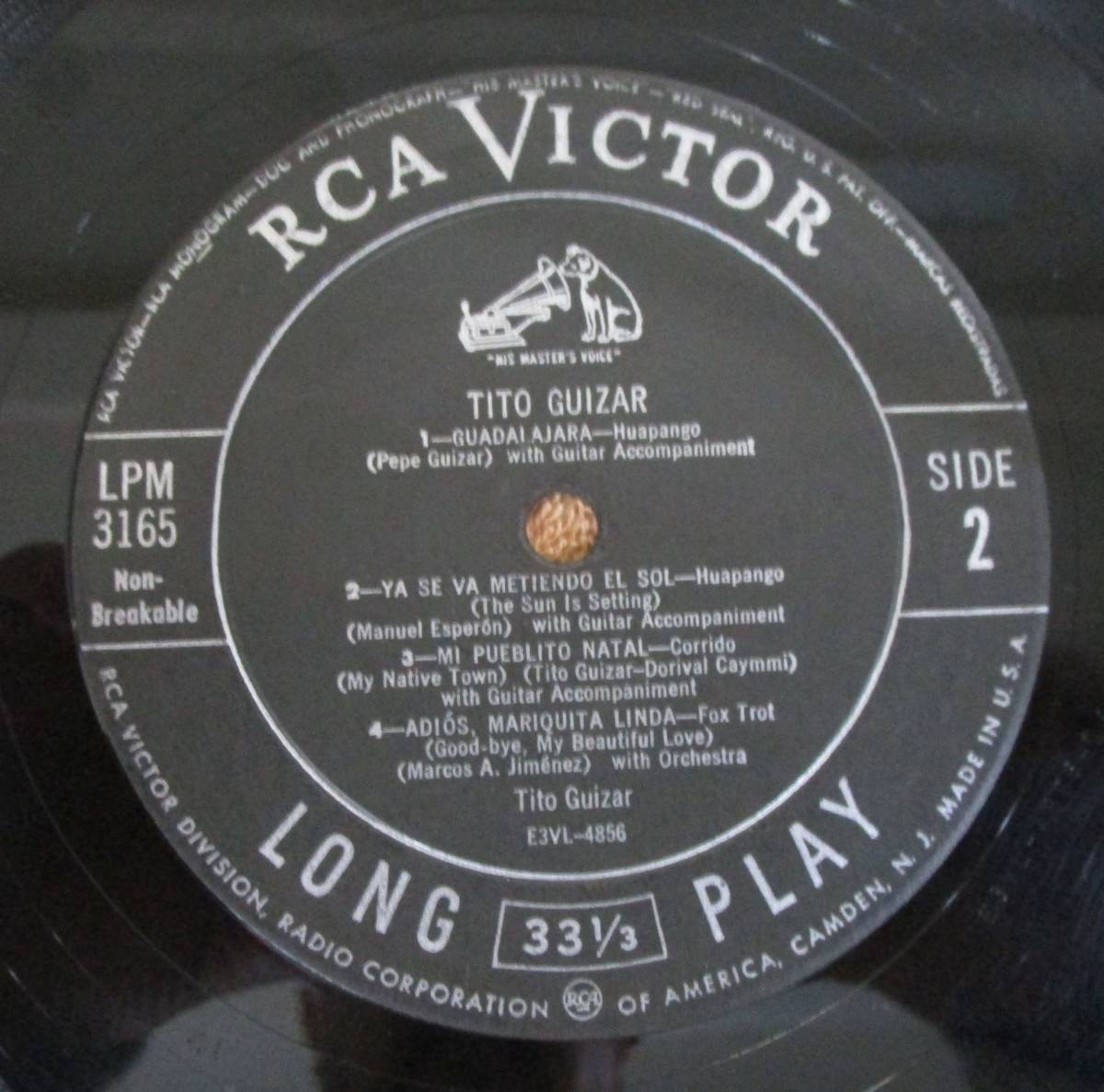 LP10インチ　アメリカ盤　メキシコ音楽　ティト・ギサールTito Guizar「ランチョ・グランデで Alla en el Rancho Grande」(RCA Victor)_画像3