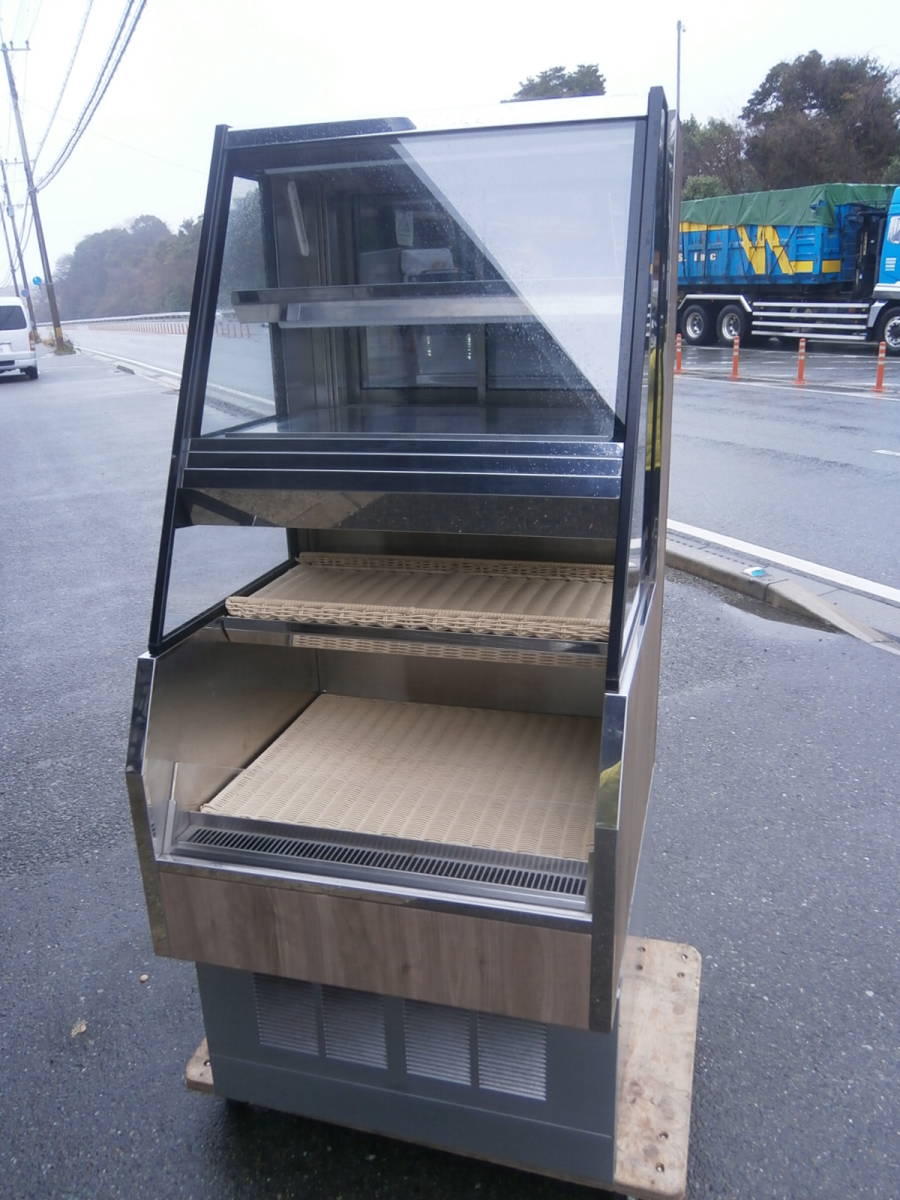 * secondhand goods Yamato cold machine Daiwa refrigeration showcase against surface open showcase 100V 2017 year made CO-03SHOT-DB cake sandwich operation verification ending *