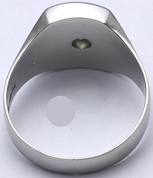 Pt850 мужской кольцо печатка diamond 0.24 13.7g #20.5 отполирован б/у бесплатная доставка [Y68] * платина 