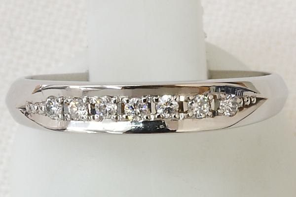 経典 0.1ct ダイヤモンド Pt900 リング プラチナ指輪 送料無料【y30】 中古 磨き済み #11 3.3g プラチナ台