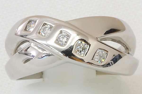経典 0.22ct ダイヤモンド Pt900 #13 中古 指輪 プラチナ 送料無料【y46】 磨き済み 7.5g プラチナ台