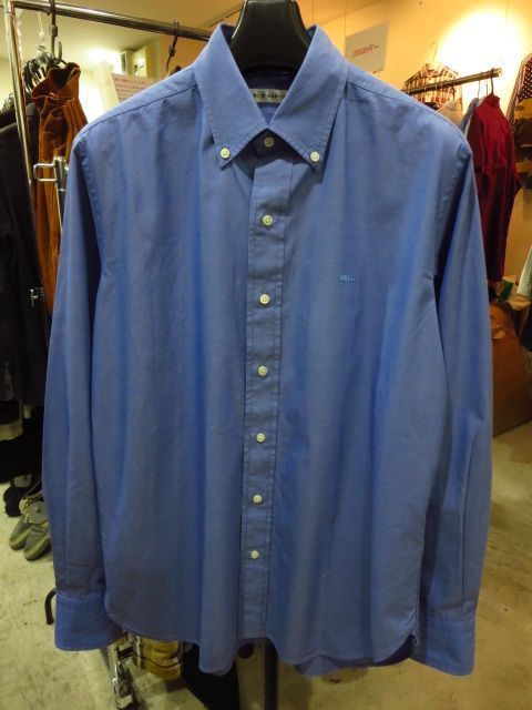 SCYE BASICS サイ 胸刺繍コットンBDシャツ 青 ブルー BLUE 38