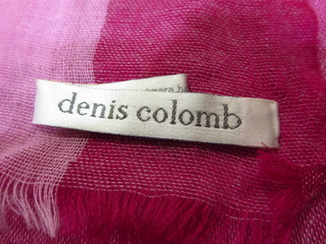 denis colomb デニスコロン CASHMERE カシミヤ 100% 大判 ストール ピンク PINK_画像3