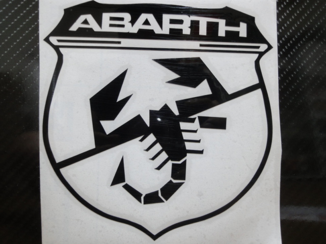 送料無料 ABARTH アバルト ブラック色 スコーピオン ステッカー フィアット５００パンダ ストアー