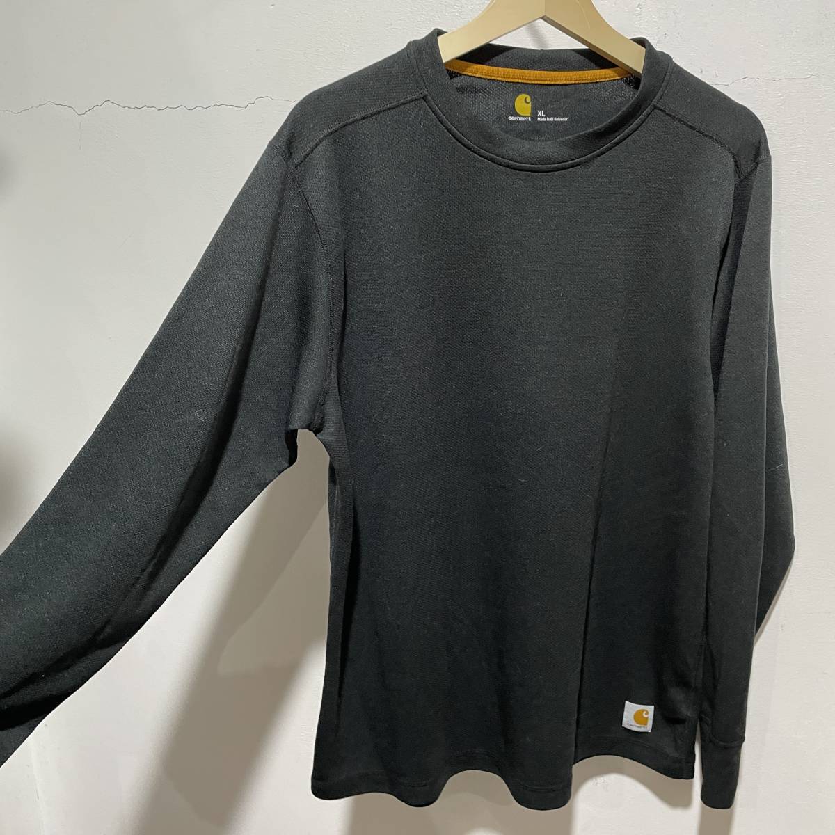 送料無料☆Carhartt☆カーハート☆ロンT☆メンズXL☆長袖Tシャツ☆インナー☆黒☆E9c_画像5