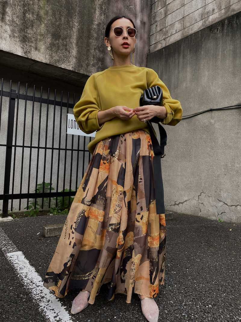 AMERI VINTAGE】アメリヴィンテージ ameri EMILIE TUCK FLARED SKIRT