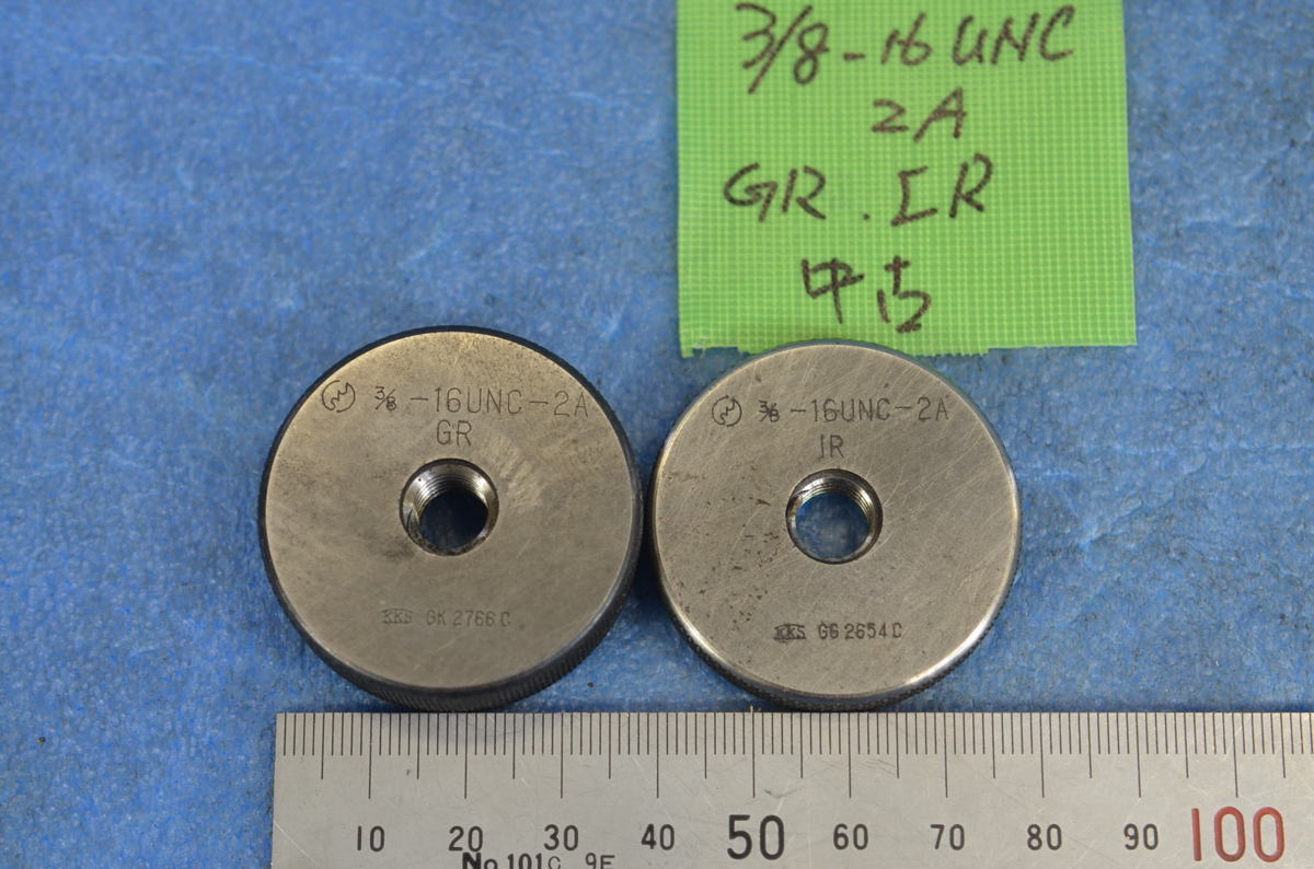 ネジリングゲージ 3/8-16 UNＣ 2A GR IR 中古