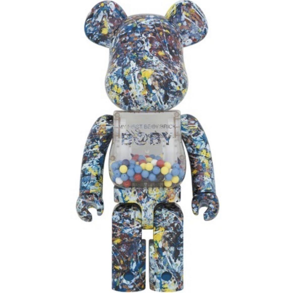 MEDICOM TOY MY FIRST BE@RBRICK B@BY Jackson Pollock Studio 1000%　メディコムトイ ベアブリック 千秋 Chiaki ジャクソン ポロック_画像1