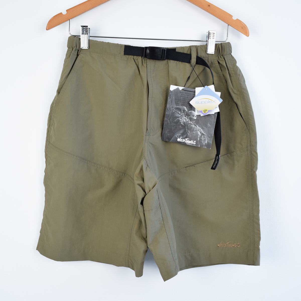 新品 WILDTHINGS ワイルドシングス CAMP SHORTS WT21017PA キャンプ ショーツ ハーフ パンツ　S　管理番号F484Q792 ベージュ_画像2