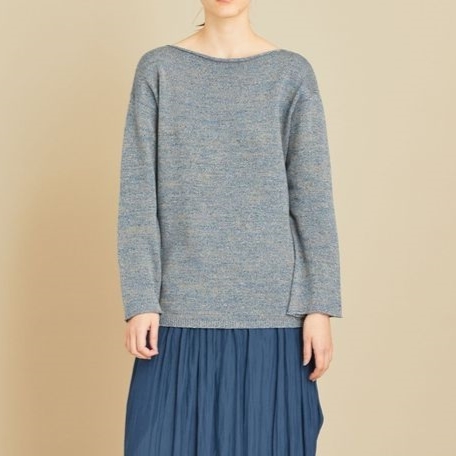 新品 定価1万9800円 Steven Alan MIX COLOR BOAT NECK PULLOVER ボートネック ニット　FREE　管理番号F505Q572