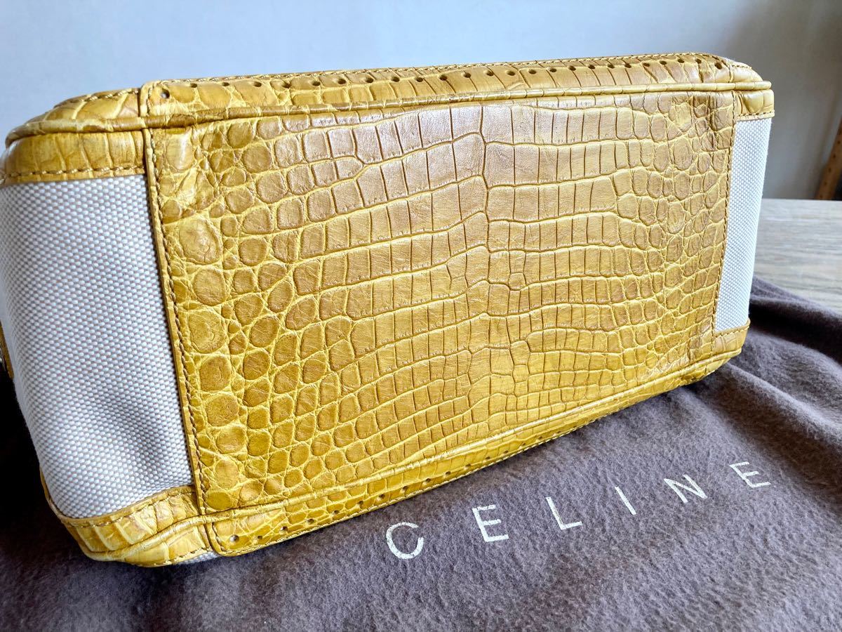 CELINE セリーヌ ブギー ハンドバッグ イエロー 型押し | laninternet