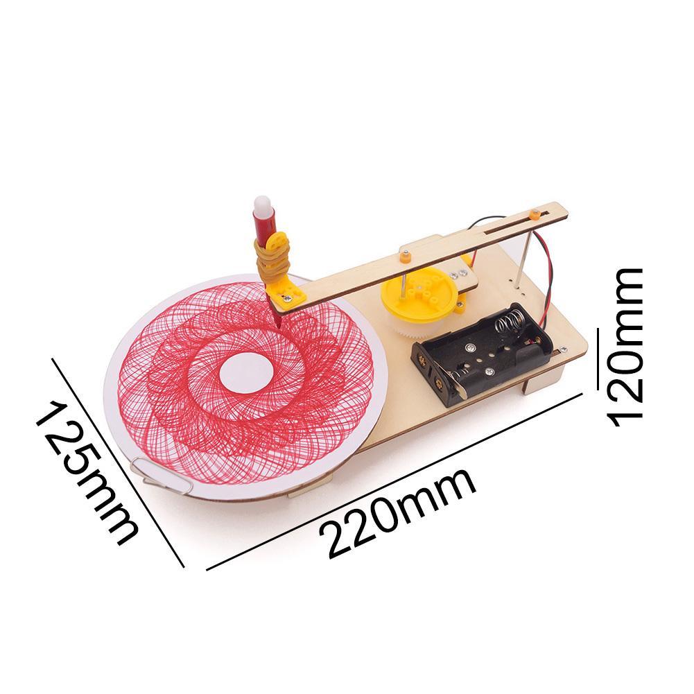 [** new goods **]Diy plotter model assembly electric plotter .. model wooden kit physics science experiment education toy child student AA battery correspondence 