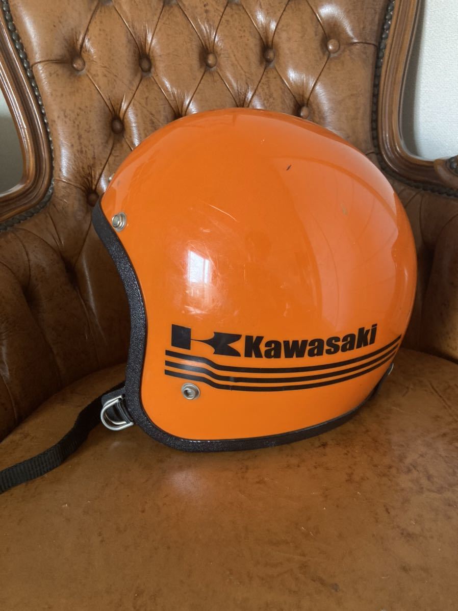 USA製 ビンテージヘルメット ジェットヘルメット カワサキ Kawasaki 