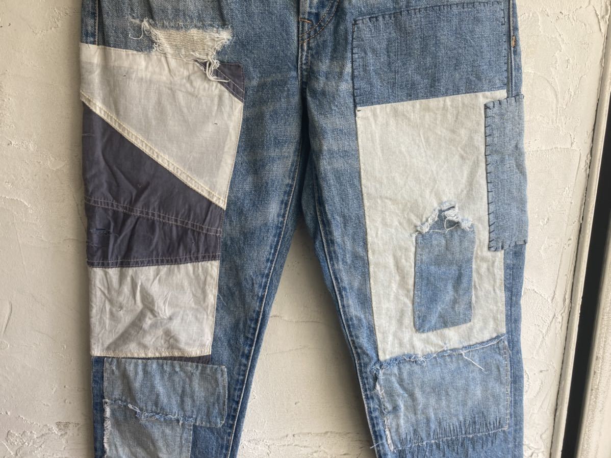  Polo Ralph Lauren damage Denim pants remake lady's 