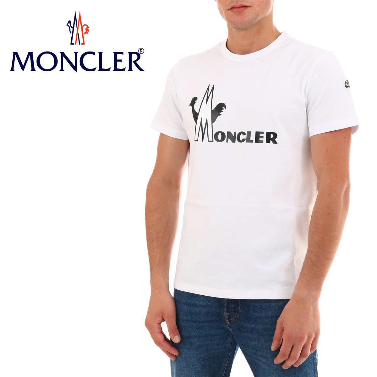 送料無料 45 MONCLER モンクレール 8048650 8390T XXL Tシャツ プリント size ロゴ 人気 おすすめ 最新の激安 ホワイト