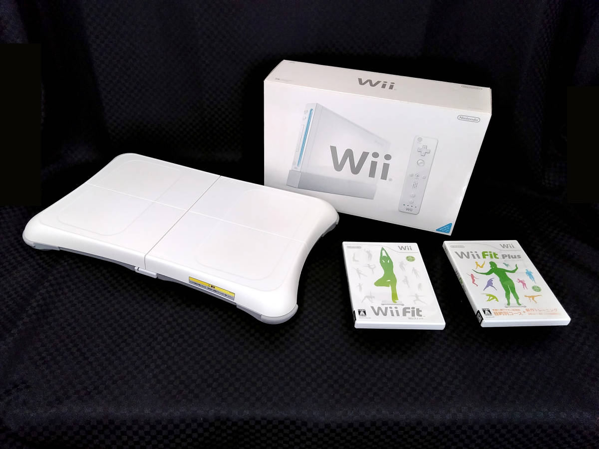 任天堂 Wii本体 ソフト2枚 Wii Fit Wii Fit Plus バランスwiiボード 取扱説明書付き 電源コード ヌンチャク 専用avコード Wii本体 売買されたオークション情報 Yahooの商品情報をアーカイブ公開 オークファン Aucfan Com