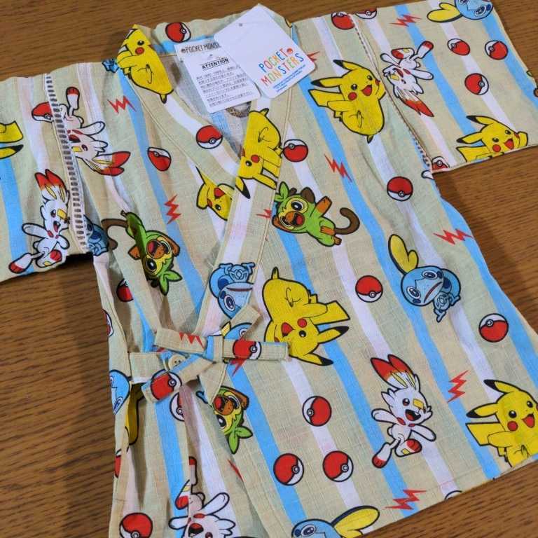 送料無料☆新品☆ポケットモンスター☆甚平☆90㎝☆男の子☆中薄橙☆_画像2