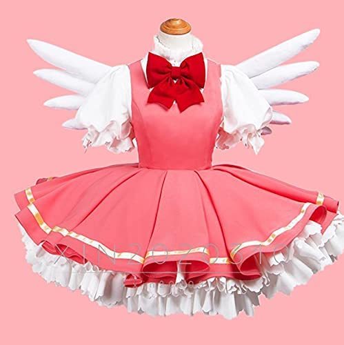 即納】実物撮影 カードキャプターさくら コスプレ衣装+翼+手袋+ 即納】実物撮影 カードキャプターさくら コスプレ衣装+翼+手袋+