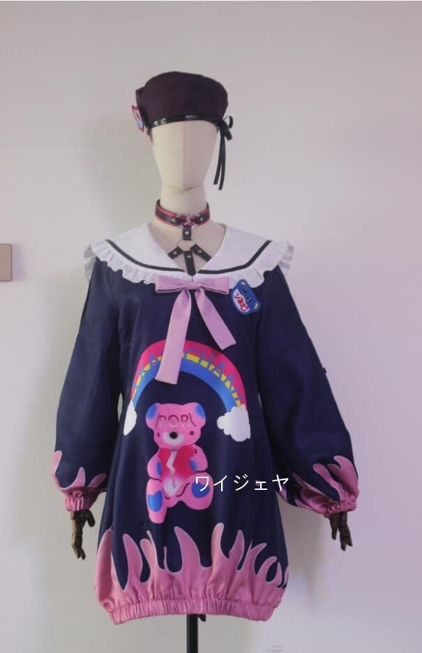 コスプレ衣装 枷屋モイラ 軍服レオタード ネイビー×レッド コスプレ衣装 枷屋モイラ 軍服レオタード ネイビー×レッド