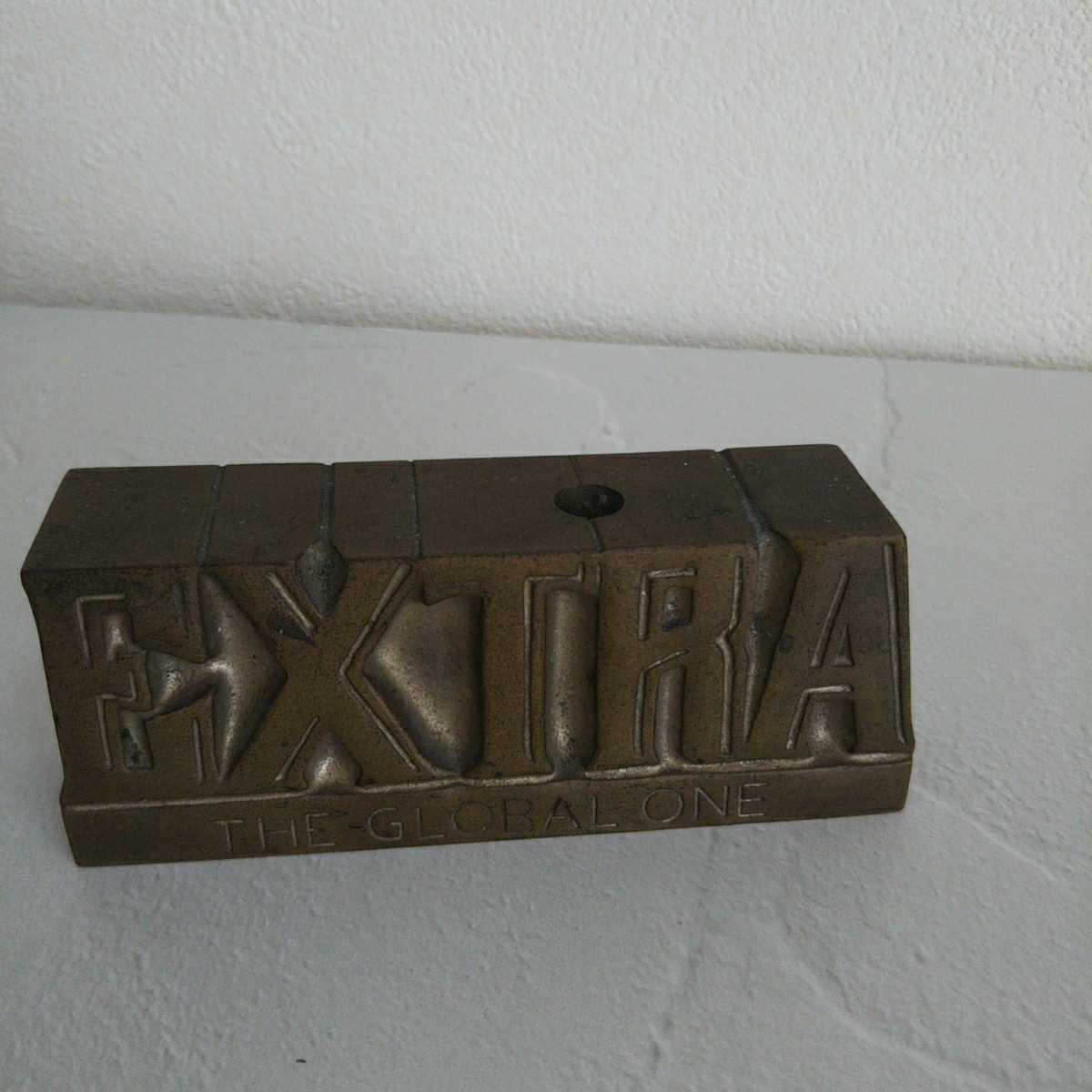 70s アンテーク BIG JOHN ETRA ビッグジョン 真鍮ペンスタンド　772gヘビーウエイト 10ccmx4cmx2.5cm 當(dāng)時(shí)非売品