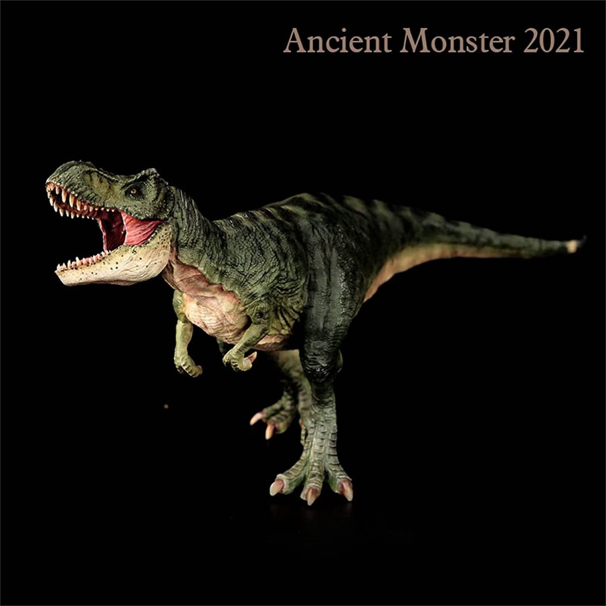 ティラノサウルス Tレックス T-Rex 動物 フィギュア プラモデル おもちゃ 模型 リアル PVC 恐竜好き 誕生日 プレゼント グリーン_画像2