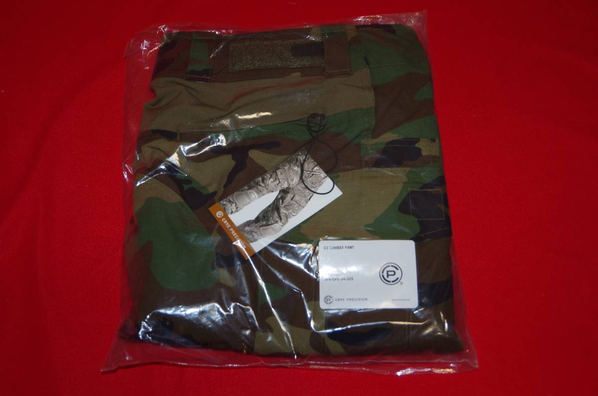 実物!新品!ウッドランド!【Crye Precision G3 コンバットパンツ (32S)】Woodland/MARSOC/AVS Crye Precision G3 コンバットパンツ
