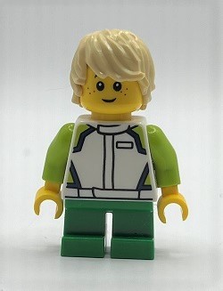 即決 新品 未使用　レゴ LEGO ミニフィグ ミニフィギュア シティ　ニコニコ顔　困り顔の男の子　子ども_画像1