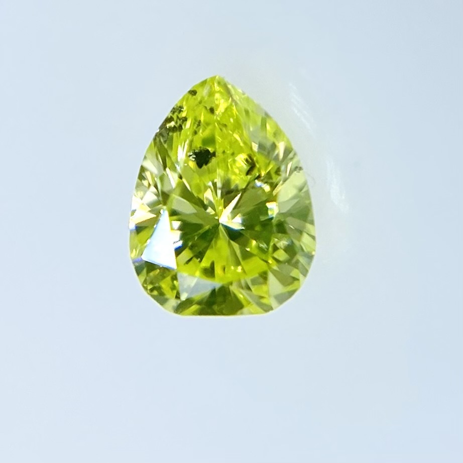 FANCY VIVID YELLOW GREEN 0.078ct X/RT1101/CGL