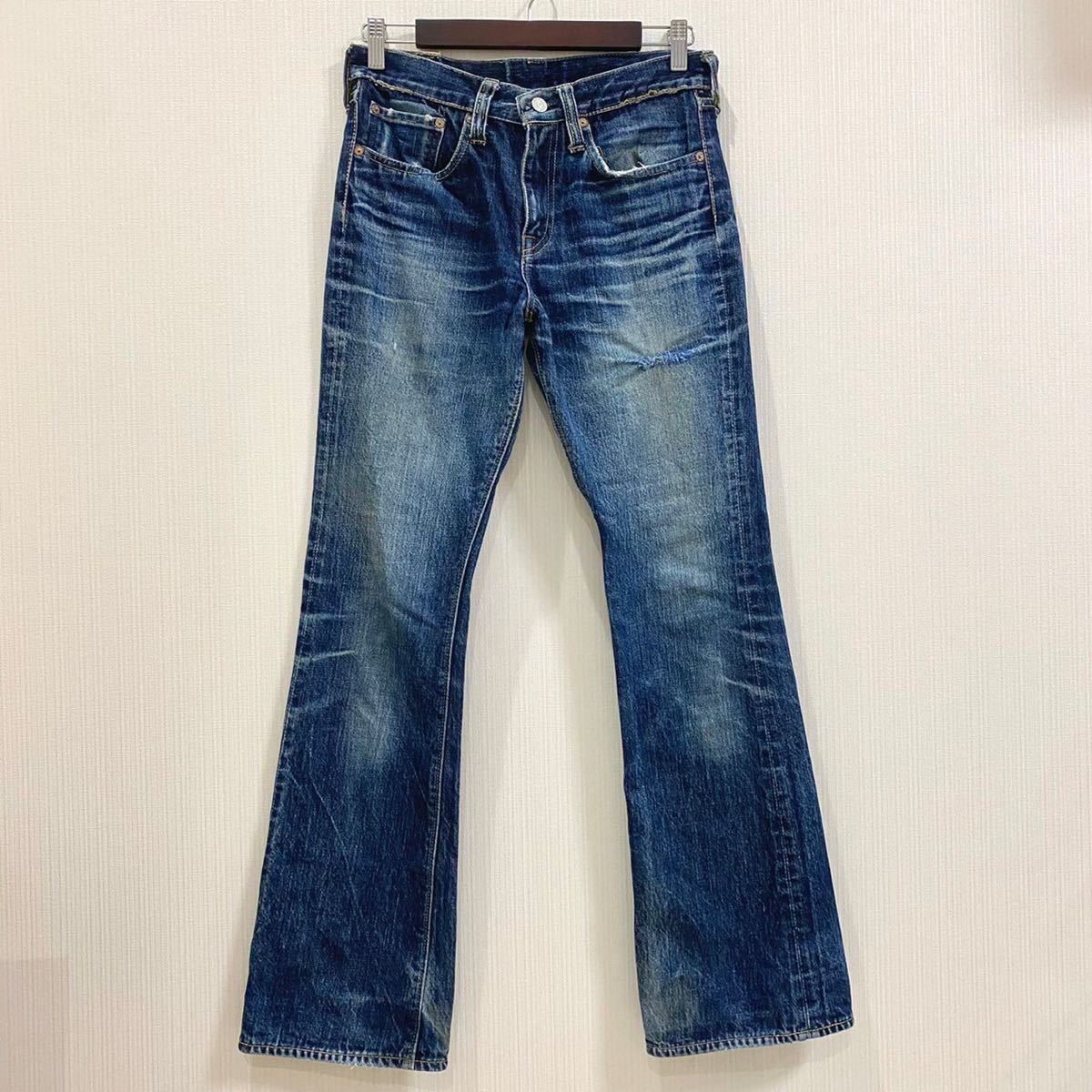 Sugar Cane シュガーケーン メンズ ジーパン デニム ロング パンツ ブーツカット ジーンズ W29 L32 Lot321 Sサイズ 相当 古着 インディゴ